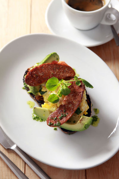 Niall McKenna’s eggs Benedict and Columbian eggs