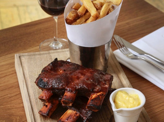 BBQ beef ribs and moroccan chicken legs